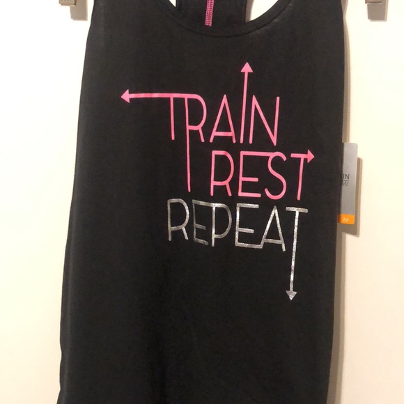 Danskin Now active top. Train, rest, repeat tank top. Size M - Picture 2 of 7